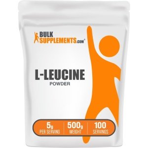 BulkSupplements.com L-Leucine Powder - Leucine Supplements, Leucine Amino Acid - BCAA Supplements, Leucine Powder - Unflavored & Gluten Free, 5000mg per Serving, 500g (1.1 lbs)