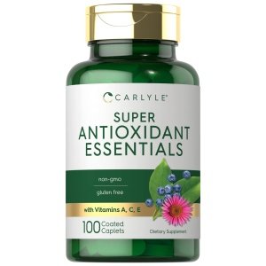 Carlyle Antioxidants Supplement | 100 Caplets | Nutritional Complex | Vitamin A, C, E | Non-GMO, Gluten Free Formula